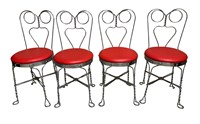 Vintage Ice Cream Parlor Chairs, Set of 4