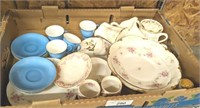 ASSORTED CUPS, SAUCERS, NEW HAASBURG