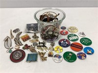 Collection of Costume Jewelry, Pins, Watches