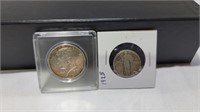 1925 standing liberty and 1964 Kennedy half