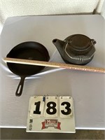 Cast iron skillet & tea kettle
