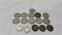 2 silver dimes 3 Indian head penny's and more