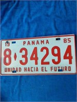 Panama licence plate 1985