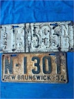 1927 and 1932 NB license plates