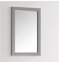 Hudson Framed Wall Mirror in Gray Finish