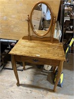 small jewelry desk with mirror