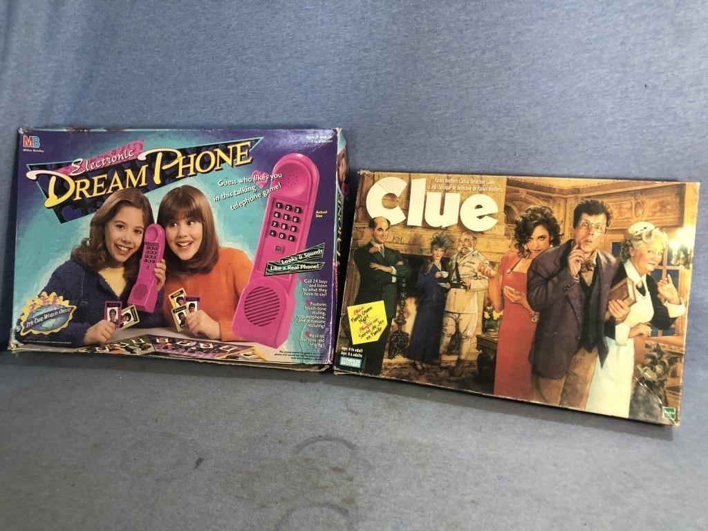Classic Board Game Lot Includes Clue & Dream