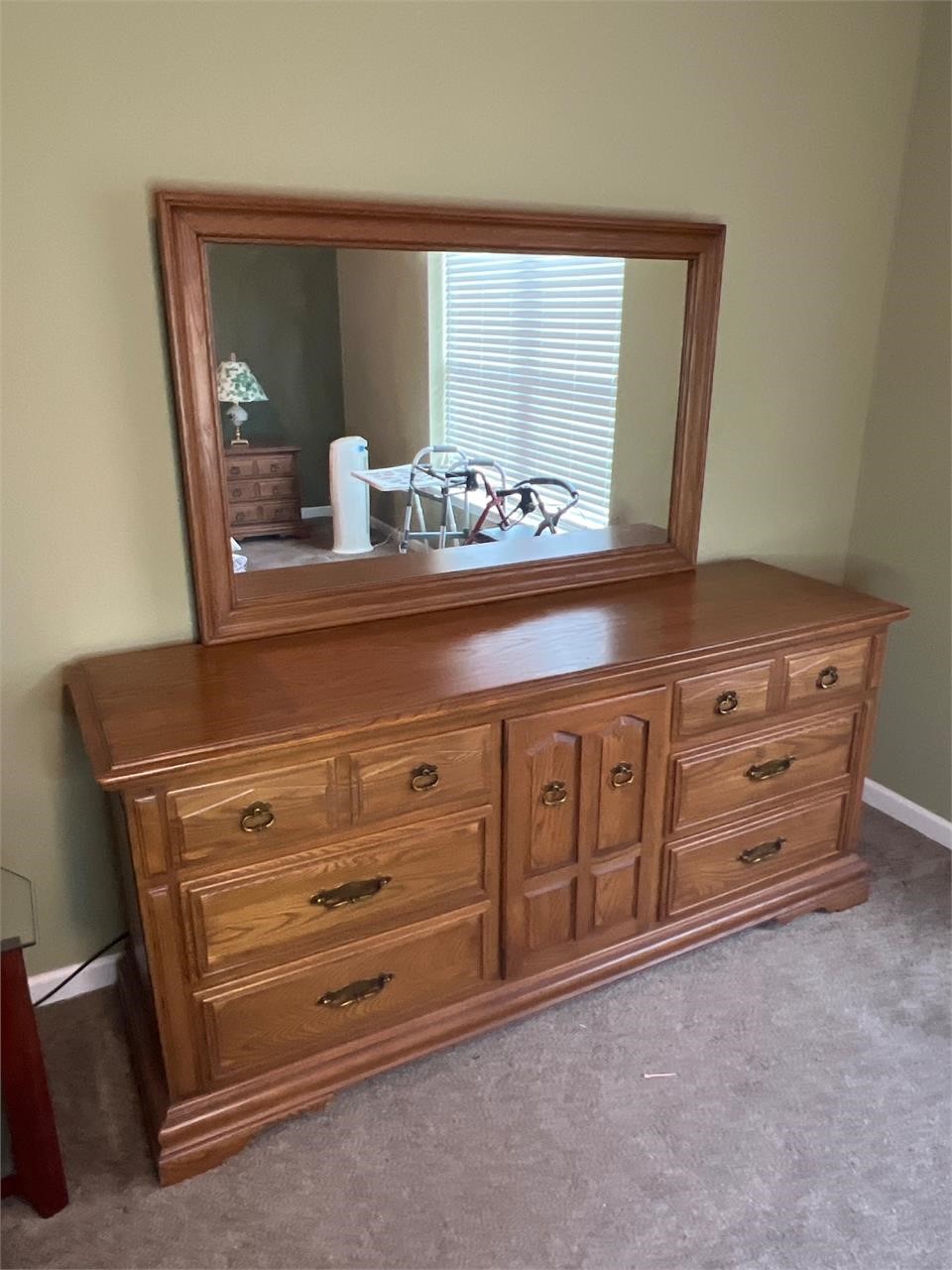 Link Taylor Solid white Ash dresser and mirror