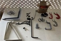 Various tool hangers and shelving hangers