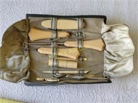 antique celluloid bakelite manicure tool set