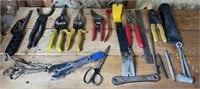 Various Wrenches, Metal, Snips, Pry Bars, & More