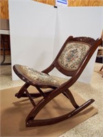 Small Wooden Rocking Chair - Folds Up