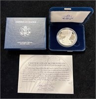 2007 W Proof Silver Eagle in Box with COA