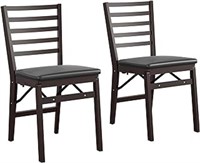 Cosco Contoured Back Wood Folding Chair, 2-pack,