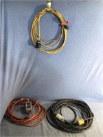Long Extension Cord Lot Includes Two Regular 3