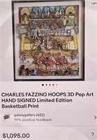 11 - CHARLES  FAZZINO HOOPS 3D POP ART (T138)
