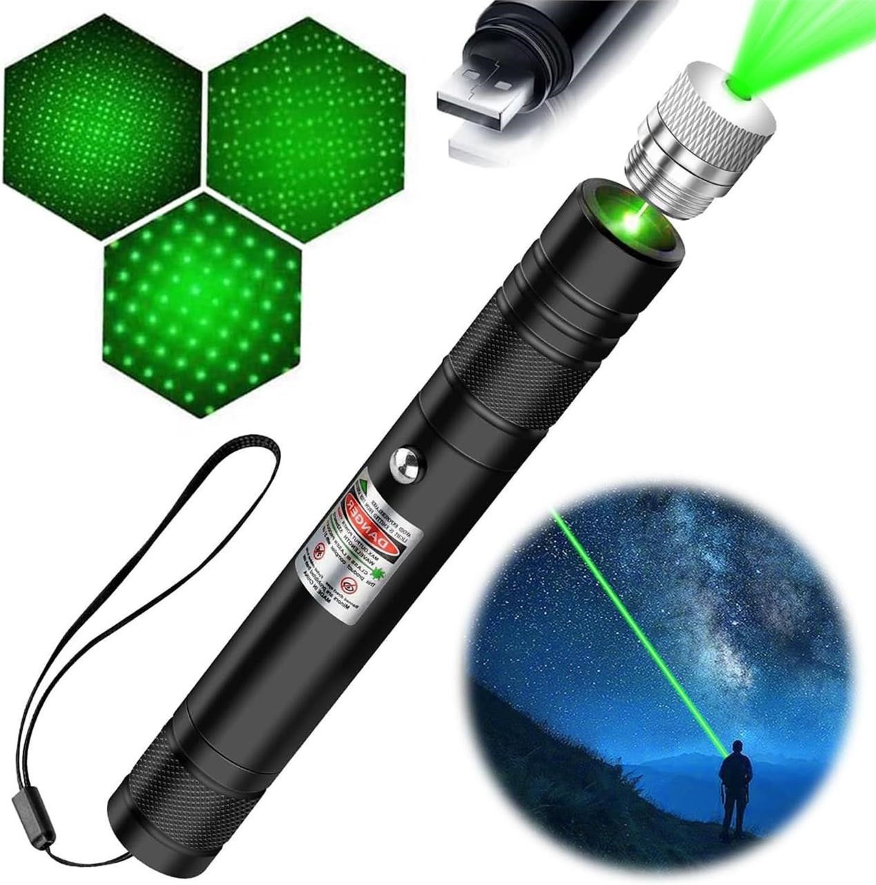 Rechargeable Green Powerful Tactical Flashlight