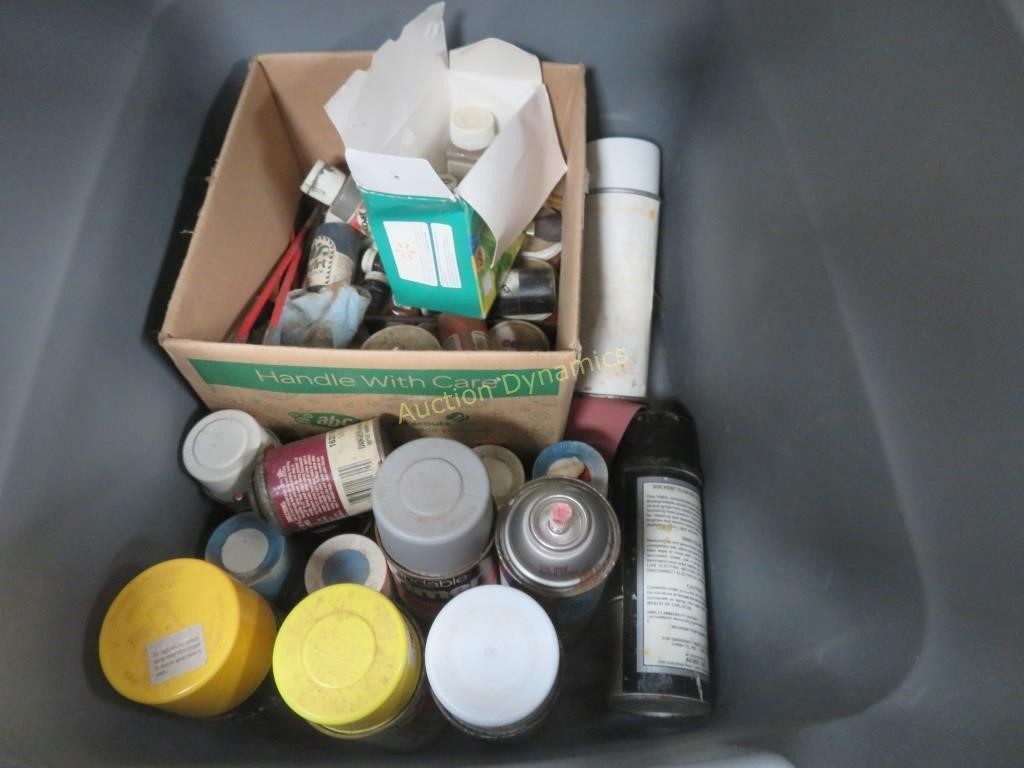 Tote of Model Craft Paints