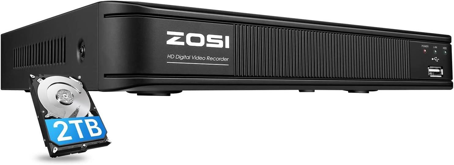 ZOSI H.265+ 5MP DVR Recorder  8CH-2TB