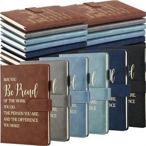 24 Pcs Leather Journals - Gifts (ALL BLUE)