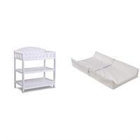 Infant Changing Table with Pad  White & Foam