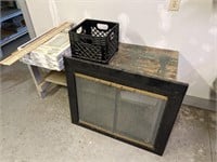 Fireplace cover, gable vent, milk crates