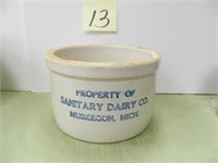 Sanitary Dairy Co. 5 LB. Adv. Butter Crock