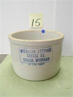 Michigan Cottage Cheese Co. 10 LB. Butter Crock