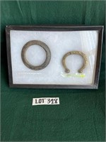 Ancient stone bracelet and brass bracelet