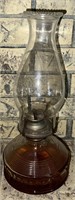 Antique oil lamp w leftover oil