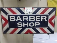 Porcelain Barber Shop Double-Sided Flange Sign