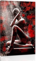Sexy Canvas Wall Art  24Wx36H  Black/Red Sexy11