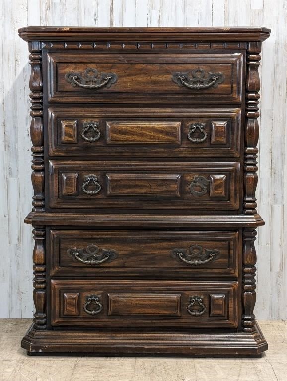 Wooden Five Drawer Chest Of Drawers