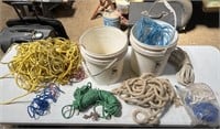 2 Buckets Of Various Ropes