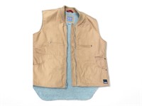 Craftsman Men Full Zip Lined Brown Utility Vest