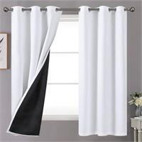 YoungsTex Blackout Curtains  White  9ft