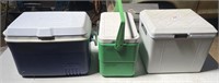 3 chest coolers (1 electric chilled cooler)