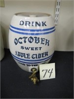 Drink October Sweet Apple Cider Cooler Crock w/