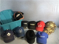 Small Bin W/Hats Including 2 Toronto Mapleleafs,