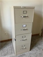 Heavy Metal File Cabinet Four Drawer