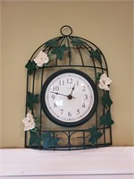 Laurel bird cage clock