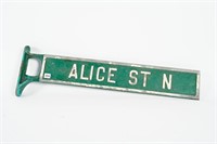 ALICE STREET NORTH ALUMINUM STREET SIGN