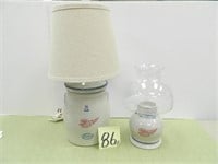 (2) Red Wing Pieces - Hurricane Lamp, 2-Gallon