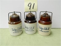 (3) Weir As You Like It Horseradish Jars (1 As Is)