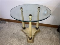 Vintage Italian Style Side Table/Three Columns