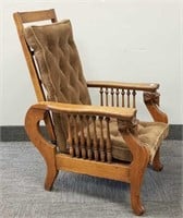 Cook's Automatic Chair Co. oak child's morris