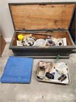 Paint Supplies With Wooden Box