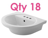 Qty 18-American Standard Pedestal Sink Top