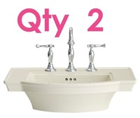 Qty 2-American Standard Pedestal Sink Top