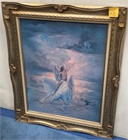 11 - JOHN PITRE` FRAMED ART 36X29" (K8)